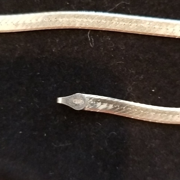 Sterling silver herringbone 24 inches chain - Picture 3 of 5